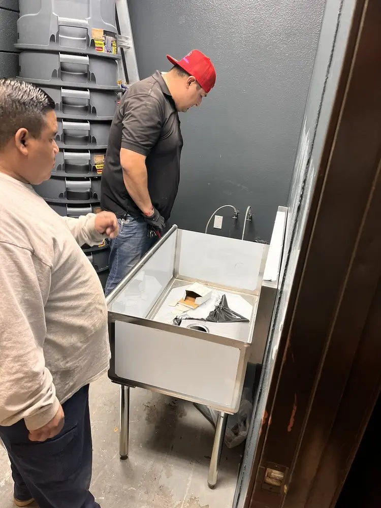 Commercial plumbing and sink installation in Braun Station